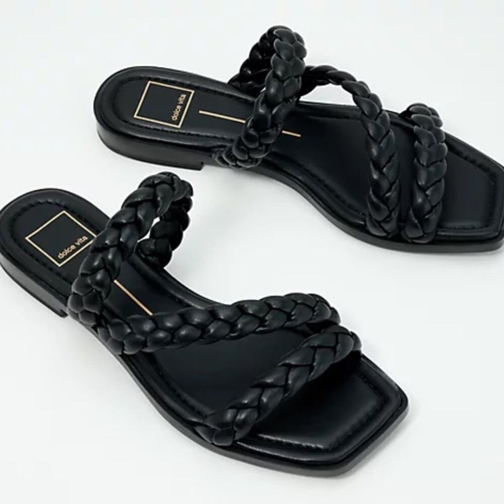 Dolce Vita Iman Braided Strap Slide Sandals Size 10